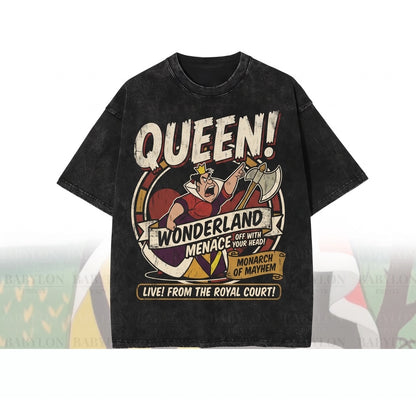 Queen Of Hearts Wonderland Oversized Family Matching Theme Park Vacation Graphic Unisex TShirt