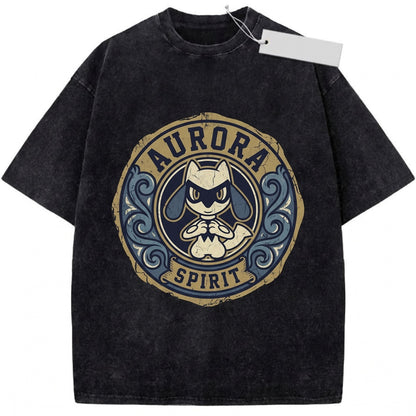 Vintage Aura Fighting Dog Evolution Retro Gamer Graphic Streetwear Oversized Anime Unisex TShirt
