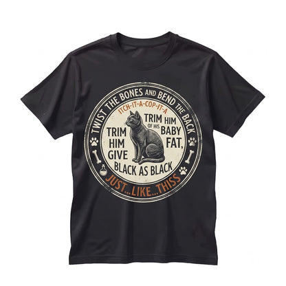 Twist The Bones Halloween Black Cat Witch Spell Spooky Apparel Gift Unisex TShirt