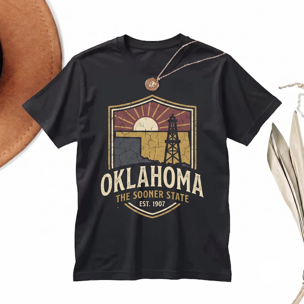 Oklahoma Football Game Day Vintage Retro Graphic Sport Fan Apparel Unisex TShirt