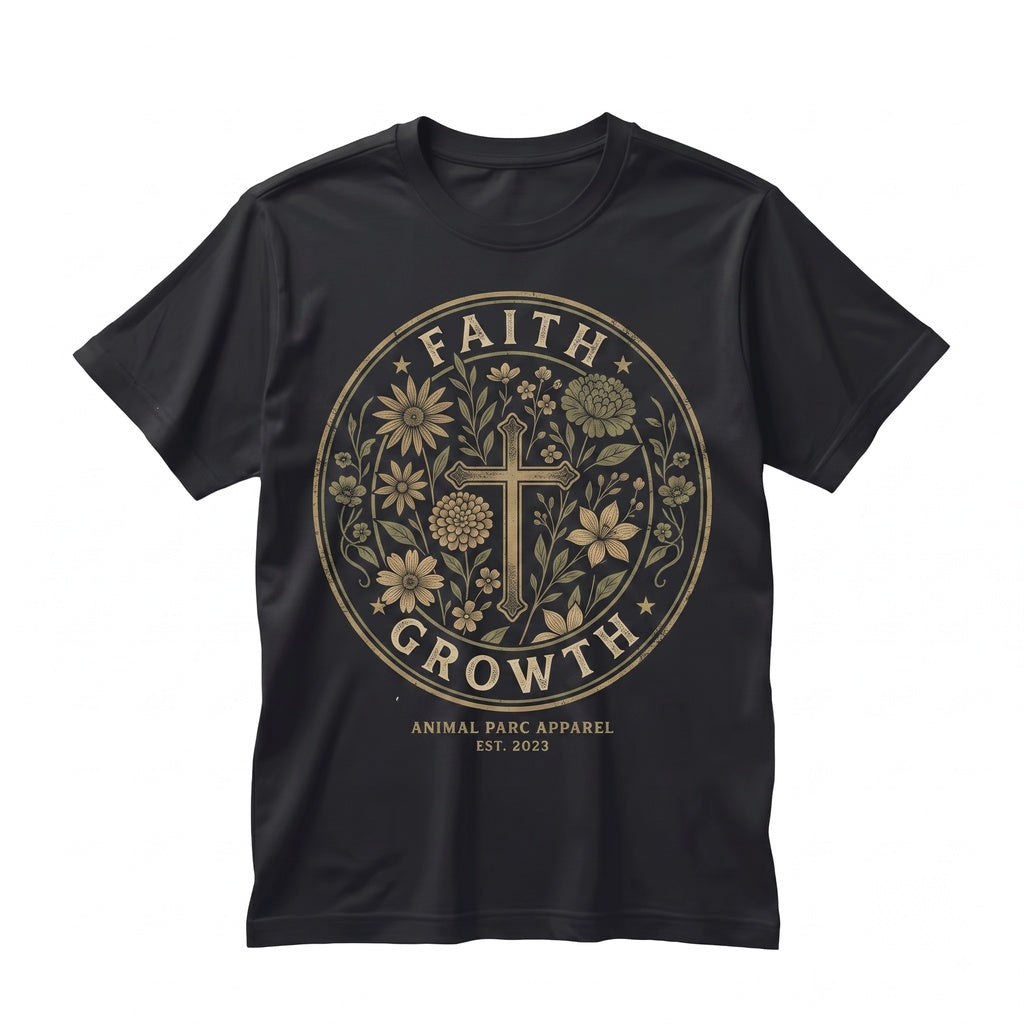Christian Floral Cross Faith Based Bible Verse Graphic Jesus Gift Church Women Unisex TShirt