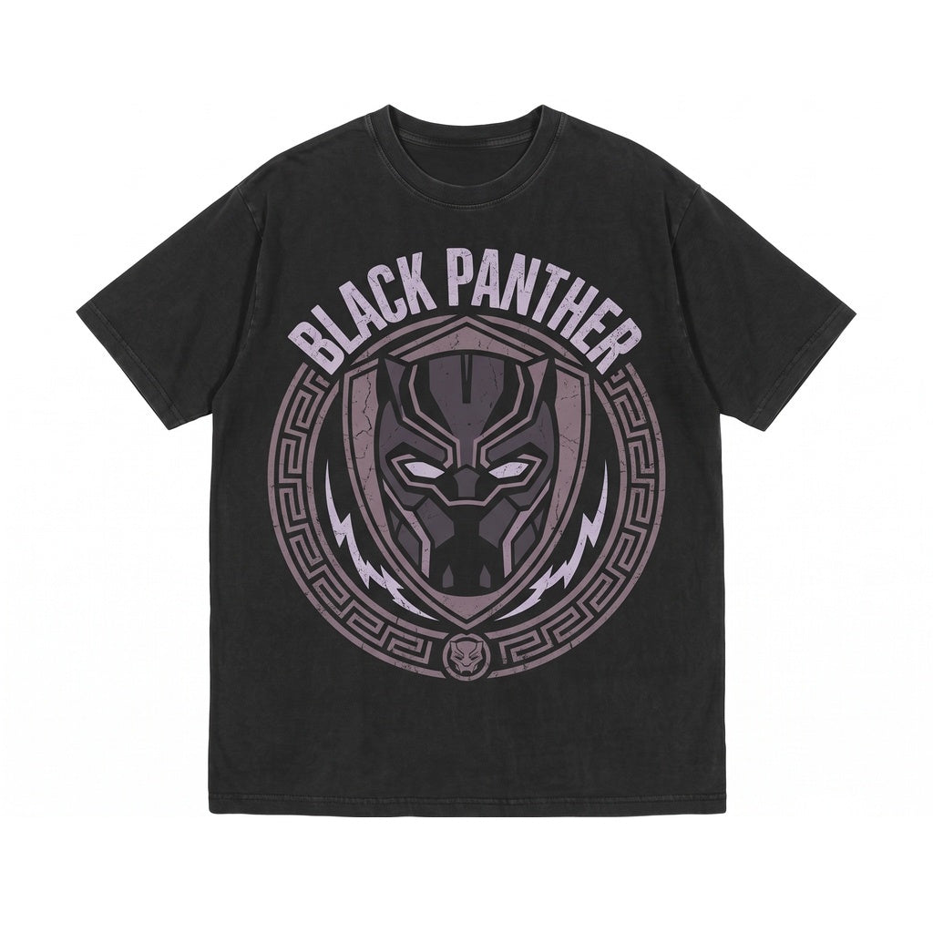 Oversized Wakanda Forever Graphic Tchalla Tribute Superhero Fan Gift Apparel Black Unisex TShirt