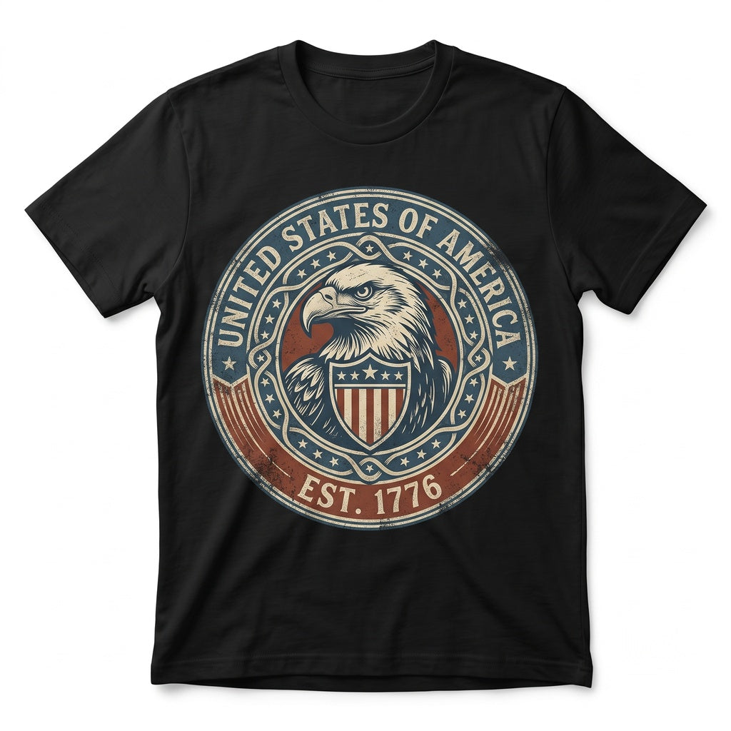 American Flag 4th of July Independence Day Est 1776 Freedom Patriotic Graphic Gift Unisex TShirt