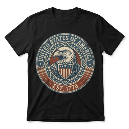 American Flag 4th of July Independence Day Est 1776 Freedom Patriotic Graphic Gift Unisex TShirt