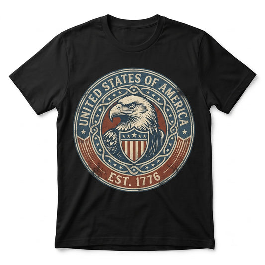 American Flag 4th of July Independence Day Est 1776 Freedom Patriotic Graphic Gift Unisex TShirt