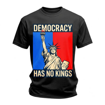 Democracy Has No Kings Statue of Liberty Protest Graphic Unisex TShirt