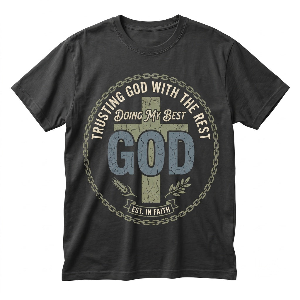 Doing My Best Trusting God With The Rest Inspirational Christian Faith Quote Unisex TShirt