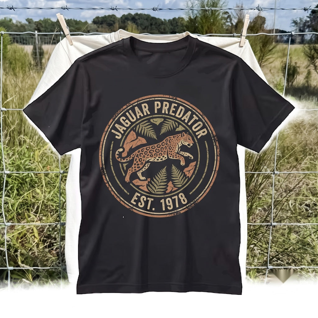 Vintage Leopard Graphic Jungle Predator Wildlife Retro Safari Adventure Nature Animal Gift Unisex TShirt