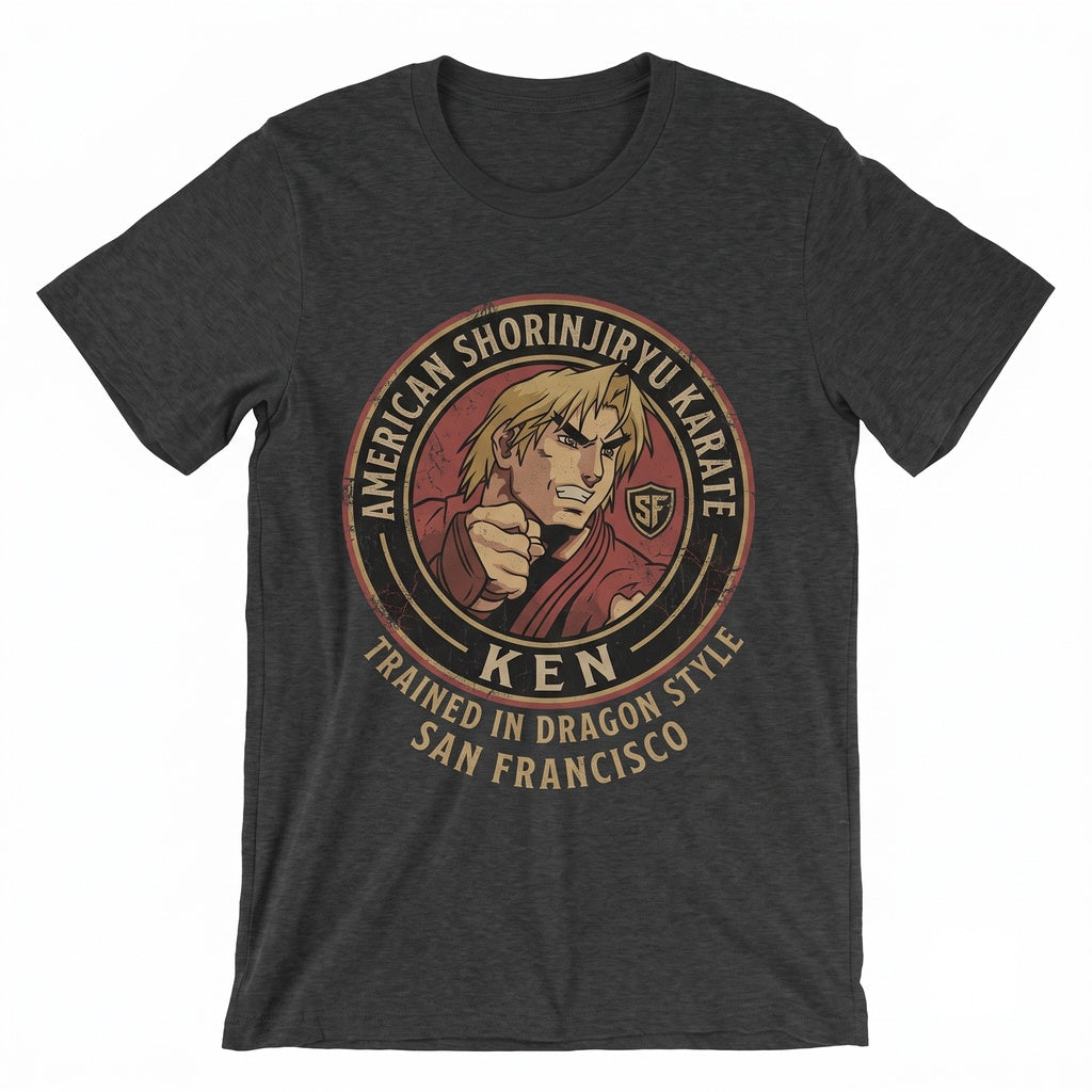 Ken Masters Fighting Game Graphic Cotton Apparel Unisex TShirt