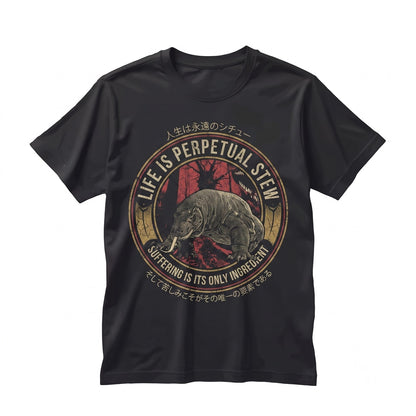 Life Is Perpetual Stew Komodo Dragon Funny Meme Graphic Top Unisex TShirt