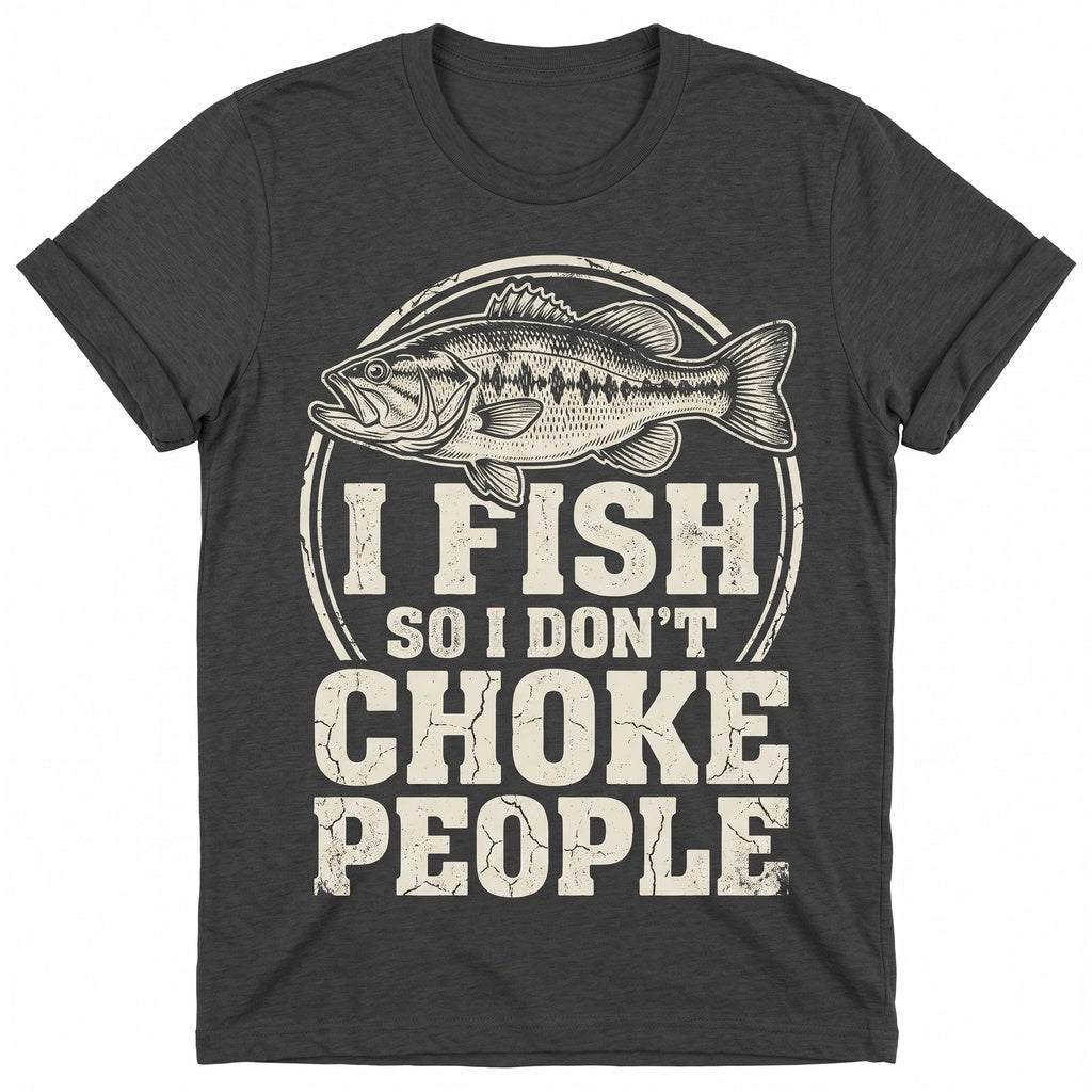 I Fish So Dont Choke People Funny Fisherman Gifts Fathers Day Dad Grandpa Bass Catfish Pike Carp Saltwater Unisex TShirt