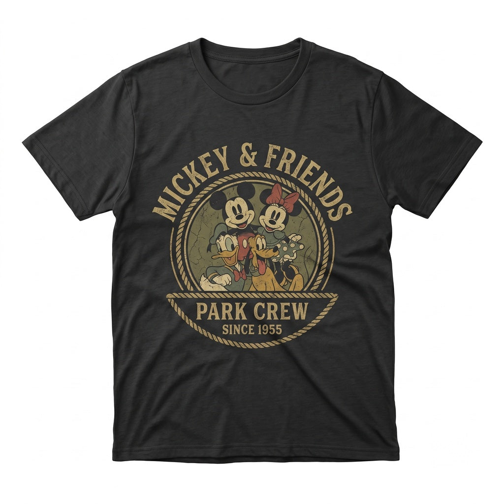 Retro Theme Park Family Vacation Magical Mouse Friends Apparel Unisex TShirt