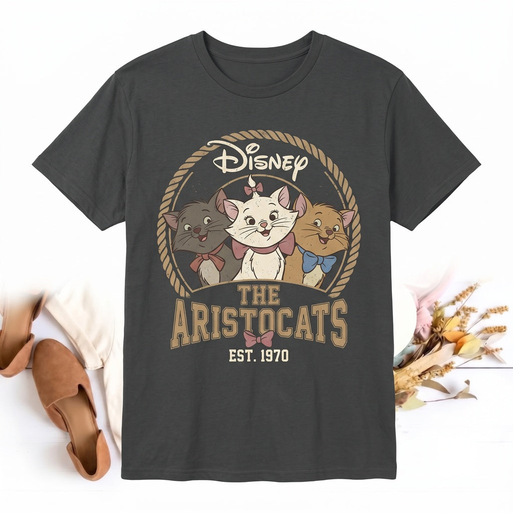 Marie Toulouse Berlioz Aristocats Kittens Theme Park Vacation Family Matching Apparel Unisex TShirt