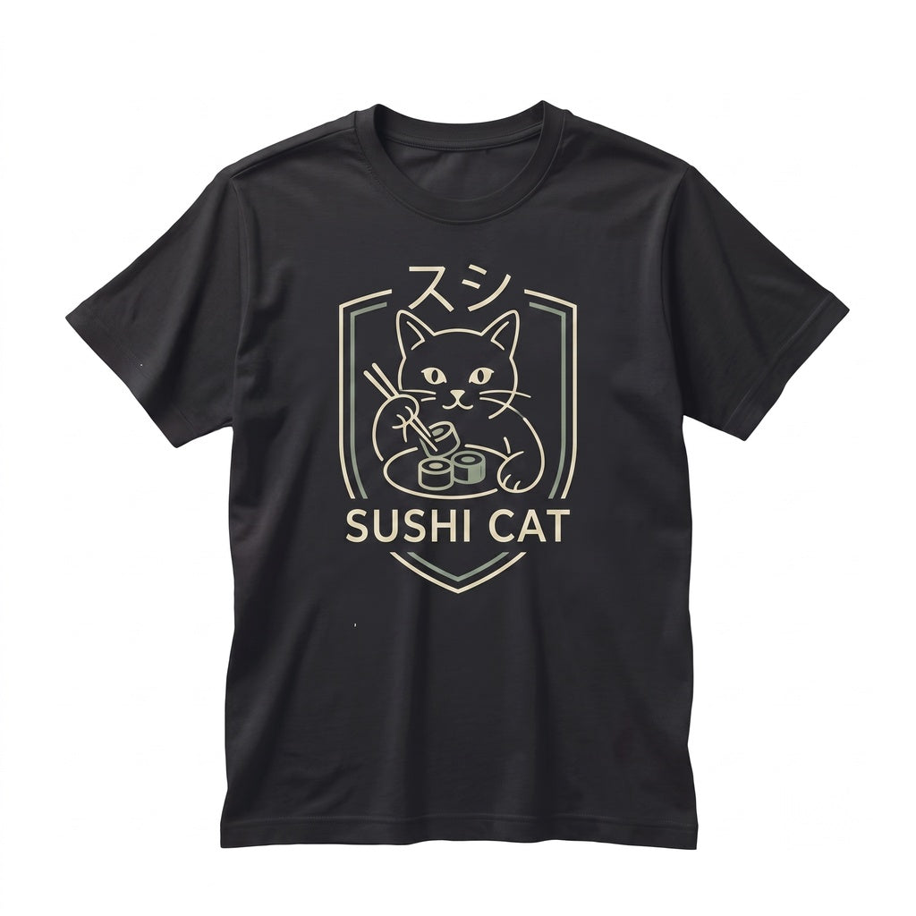 Cute Japanese Neko Graphic Tee Kawaii Manga Kitty Unisex TShirt
