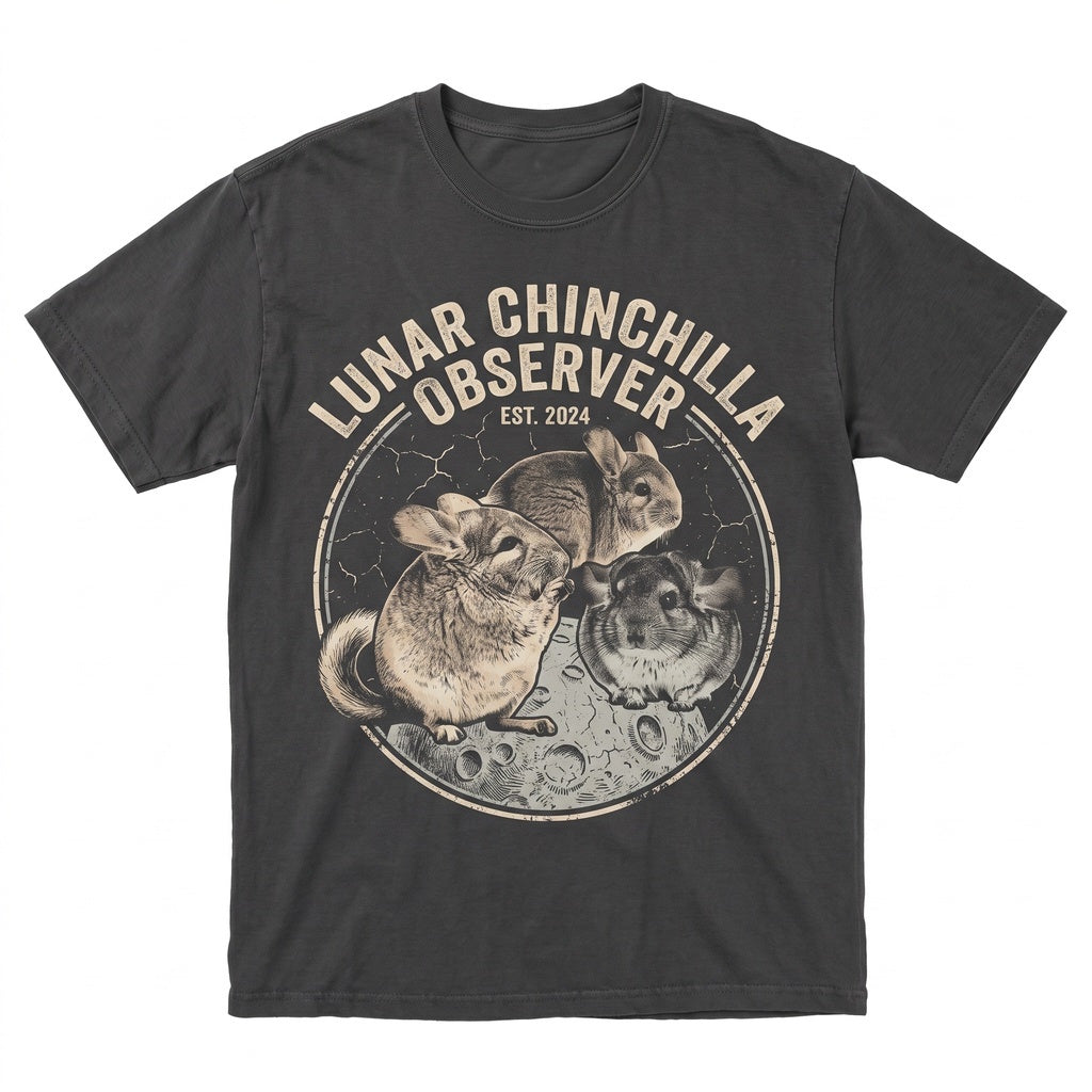 Cute Three Chinchilla Moon Graphic Animal Lover Pet Rodent Mom Gift Unisex TShirt