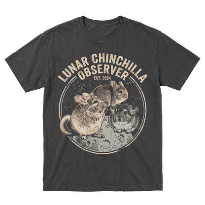 Cute Three Chinchilla Moon Graphic Animal Lover Pet Rodent Mom Gift Unisex TShirt