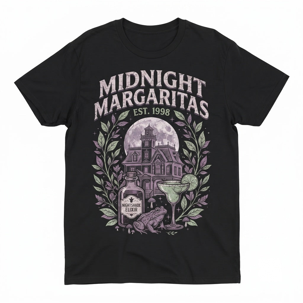 Midnight Margaritas Halloween Witchy Spooky Season Gift Tequila Enthusiasts Unisex TShirt