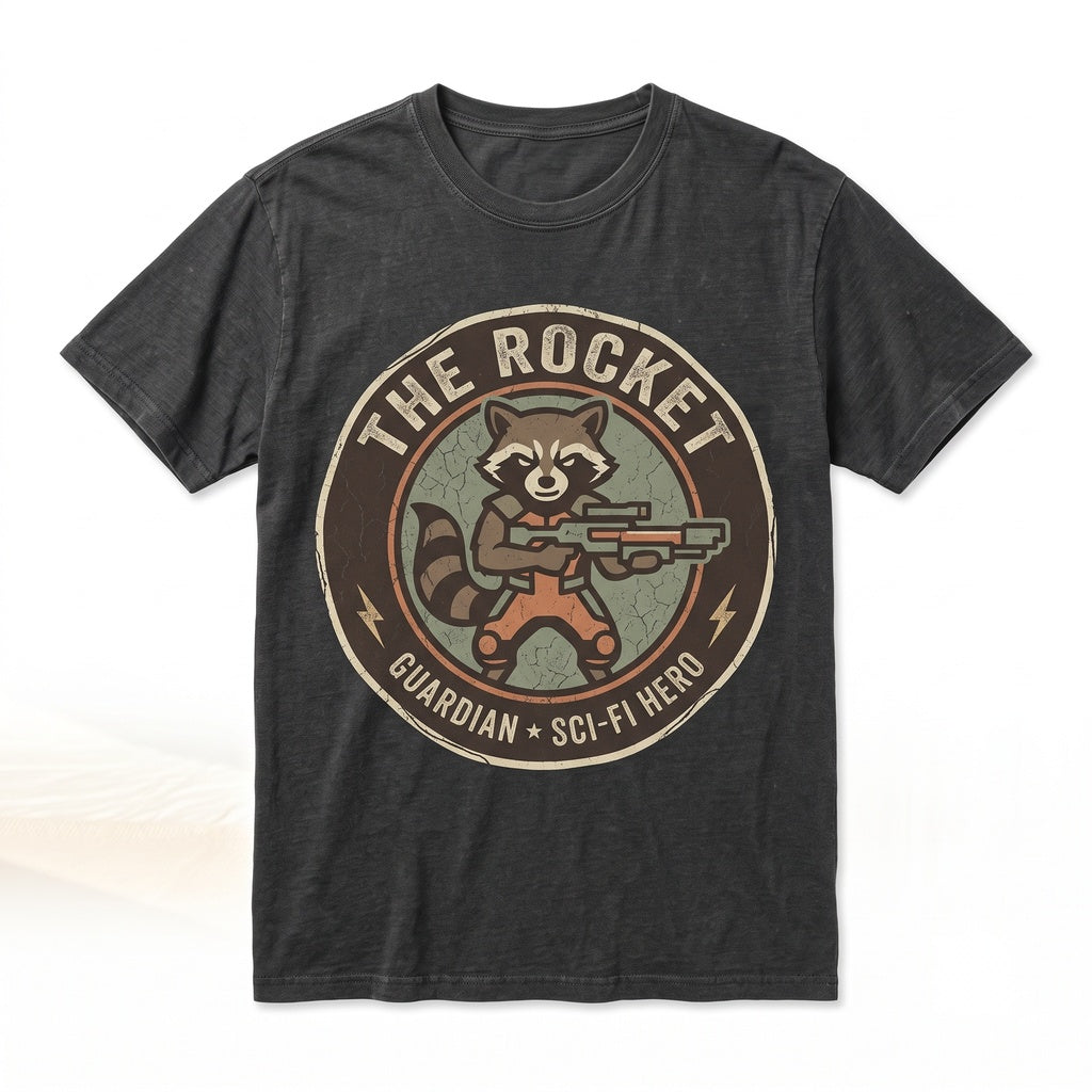 Vintage Space Raccoon Cosmic Graphic Sweatshirt, Retro Galaxy Theme Park Mission Unisex TShirt