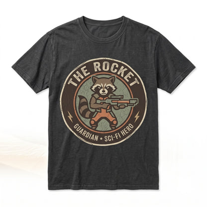 Vintage Space Raccoon Cosmic Graphic Sweatshirt, Retro Galaxy Theme Park Mission Unisex TShirt