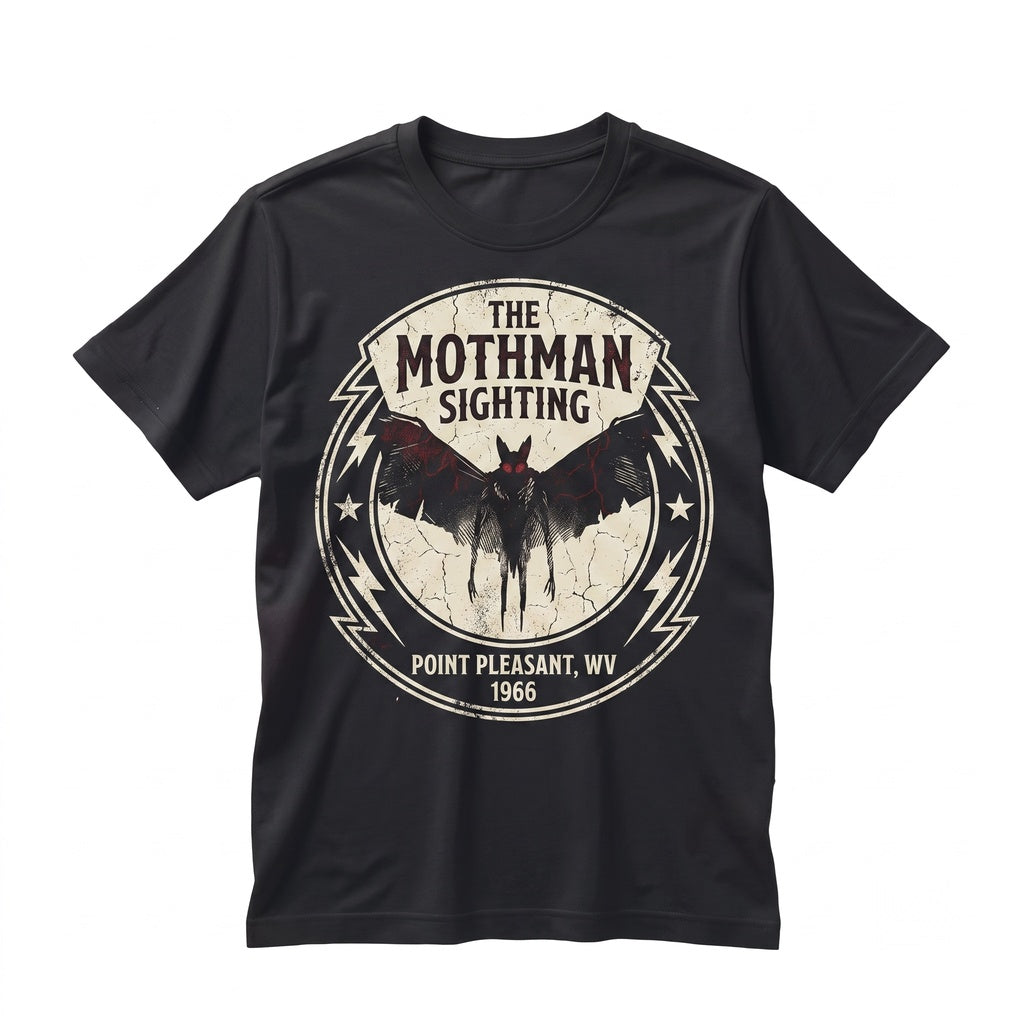 Mothman Cryptid Graphic Dark Fantasy Gothic Horror Monster Spooky Halloween Gift Unisex TShirt