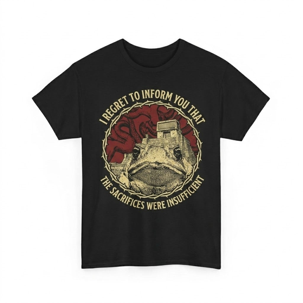 I Regret To Inform You Funny Vintage Japanese Frog Graphic Novelty Retro Cotton Top Unisex TShirt