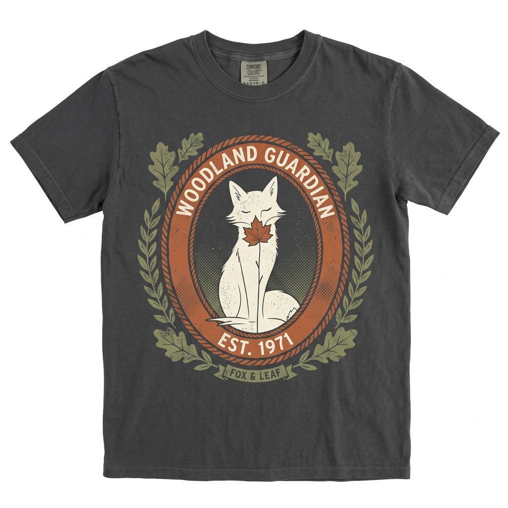 Autumn Fox Maple Leaf Graphic Woodland Animal Minimal Fall Nature Apparel Gift Unisex TShirt