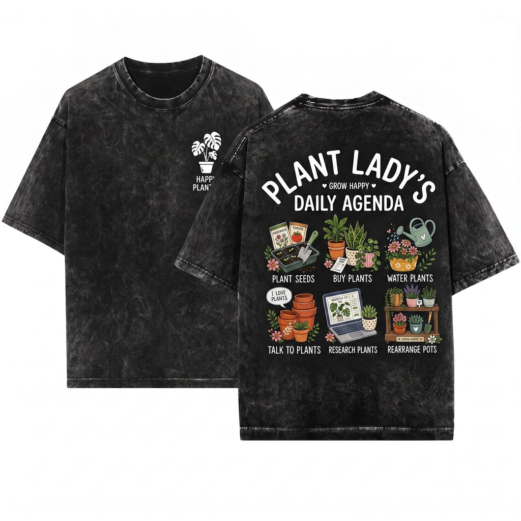 Funny Plant Lover Gardening Green Thumbs Botanist Floral Gift Unisex Wash T-Shirt