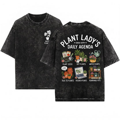 Funny Plant Lover Gardening Green Thumbs Botanist Floral Gift Unisex Wash T-Shirt