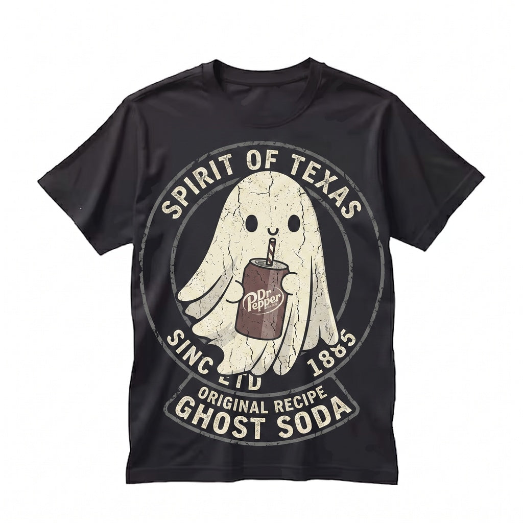 Cute Spooky Soda Ghost Spiced Cherry Pop Drink Lover Graphic Gift Unisex TShirt