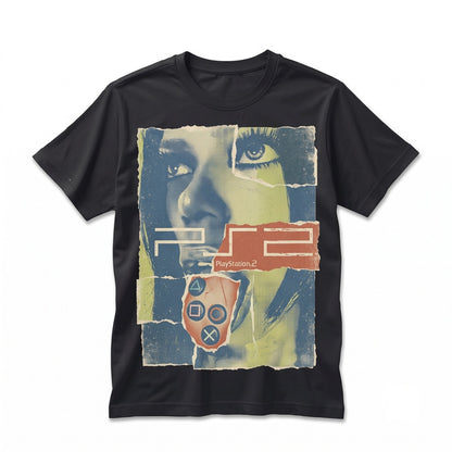 Retro 2000s Video Game Console Commercial Promo Graphic Unisex TShirt