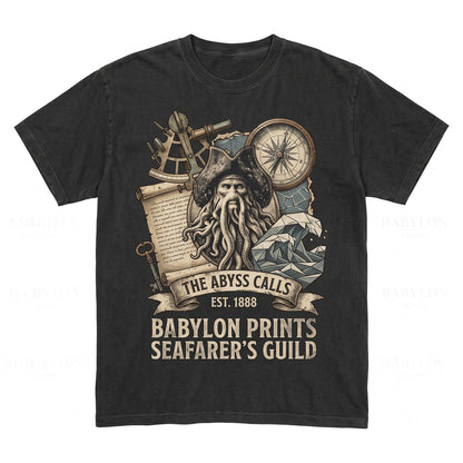 Vintage Davy Jones Theme Park Ocean Ghost Pirate Graphic Cotton Unisex TShirt