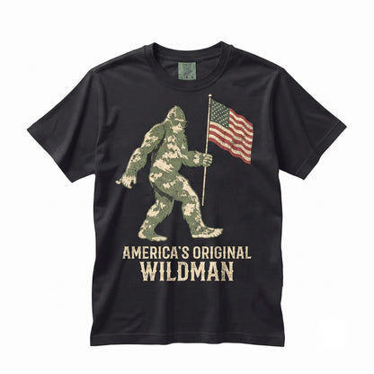 Patriotic Bigfoot America 250 Sasquatch Flag Fourth July Still Wild After Years Unisex TShirt