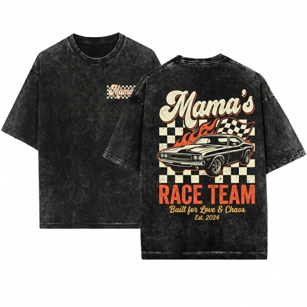 Retro Checkered Mama Cute Mom Life Mothers Day Gift Unisex Wash T-Shirt