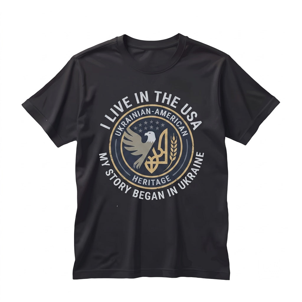 Ukrainian American Flag Heritage Roots Symbol Ukraine Support Country Pride Gift for Dad Mom Friends Unisex TShirt