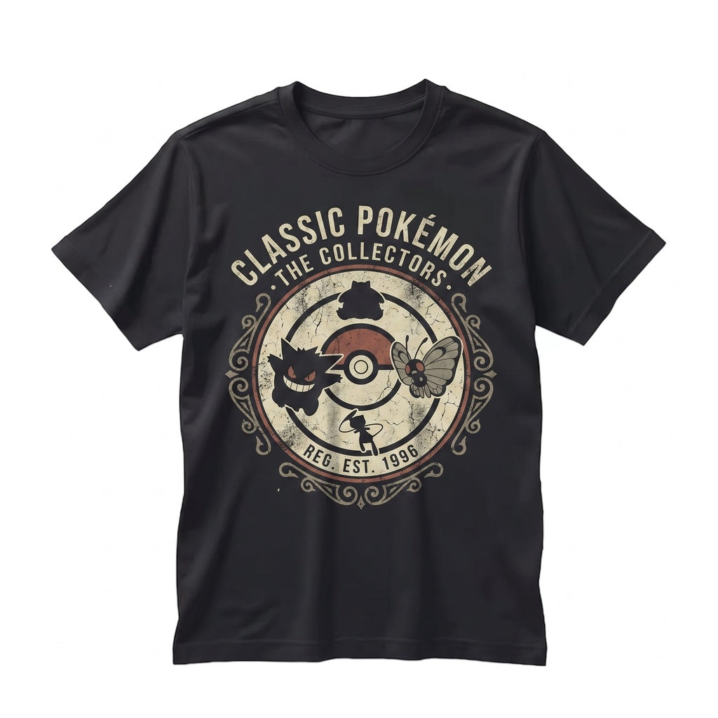 Retro Anime Collage 90s Vintage Video Game Monster Characters Graphic Unisex TShirt