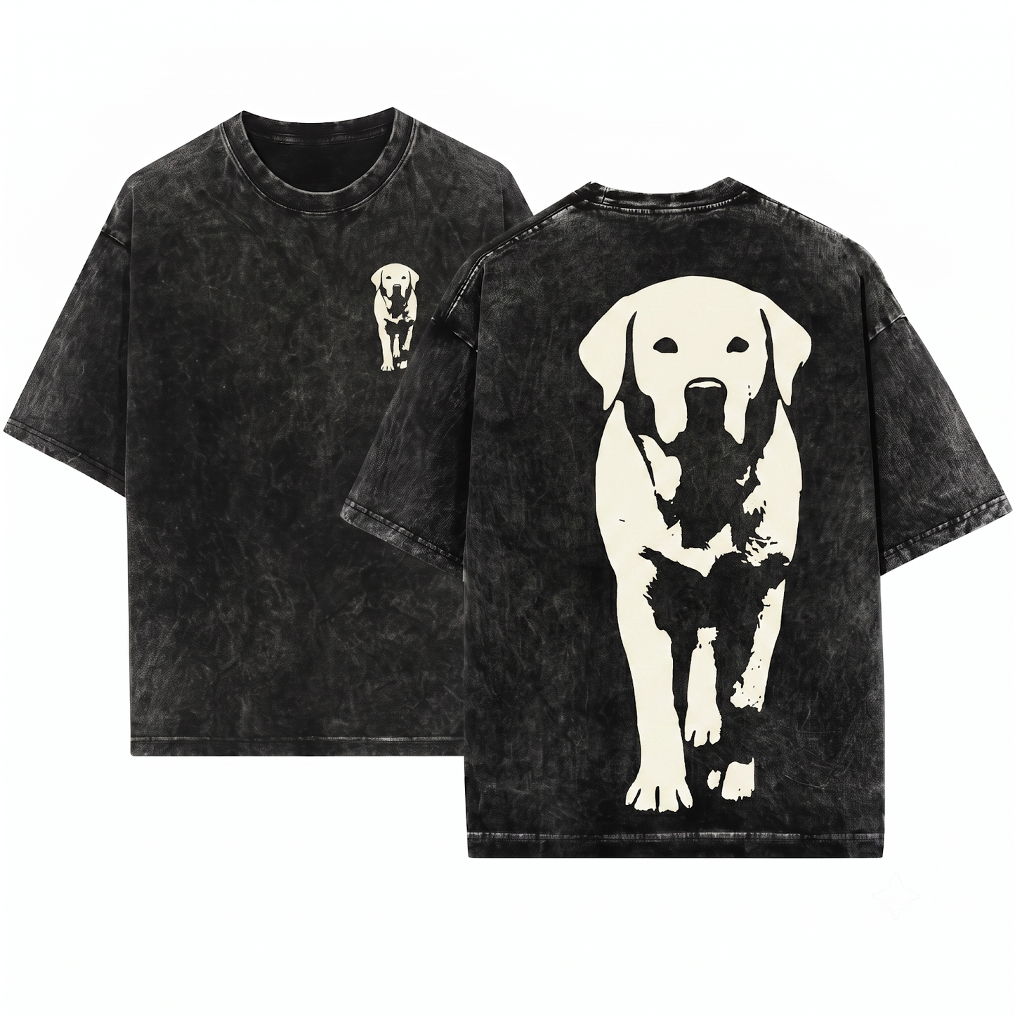 Minimalist Labrador Retriever Silhouette Shirt Cute Lab Dog Mom Dad Outline Gift Unisex Heavyweight Garment-Dyed T-Shirt