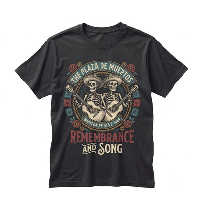 Vintage Land of the Dead Skeleton Musician Movie Poster Ernesto Hector Graphic Unisex TShirt