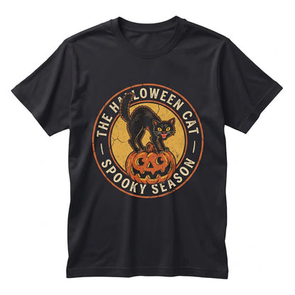 Halloween Black Cat Jack-o-Lantern Pumpkin Spooky Season Lover Gift Unisex TShirt