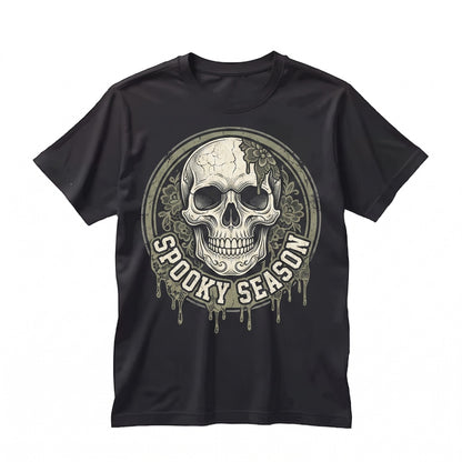 Spooky Faux Lace Halloween Graphic Black Trucker Hat Baseball Cap Unisex TShirt