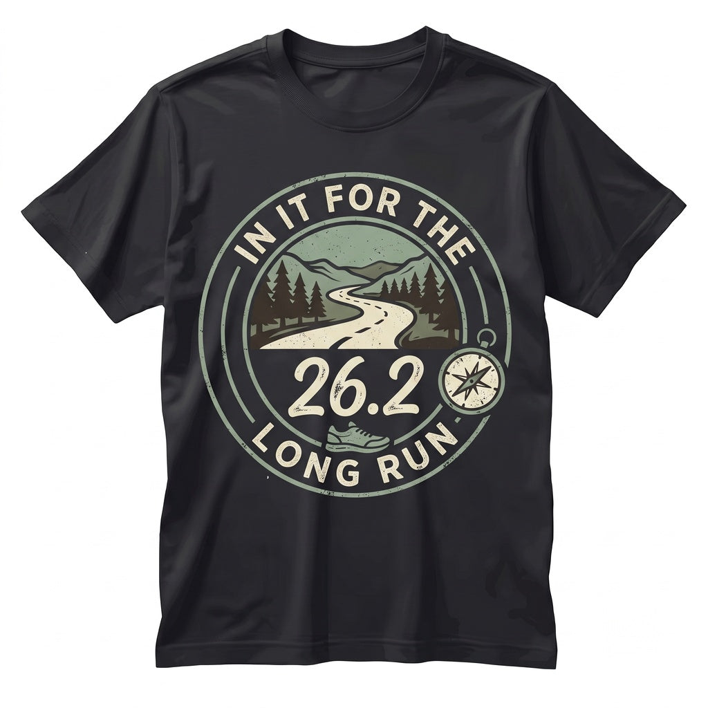 In It For The Long Run Funny Marathon Jogger Pun Humor Graphic Gift Unisex TShirt