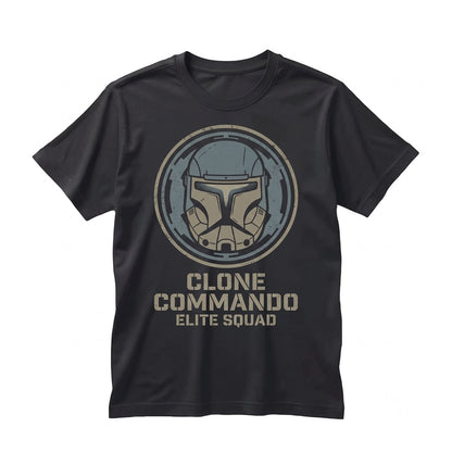 Oversized Clone Commando Trooper Bad Batch Galactic Theme Park Graphic Apparel Vintage Cotton Unisex TShirt