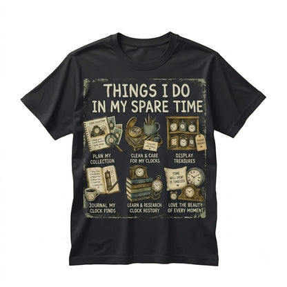 Vintage Horology Clock Collector Antique Timepiece Watchmaker Graphic Art Unisex TShirt