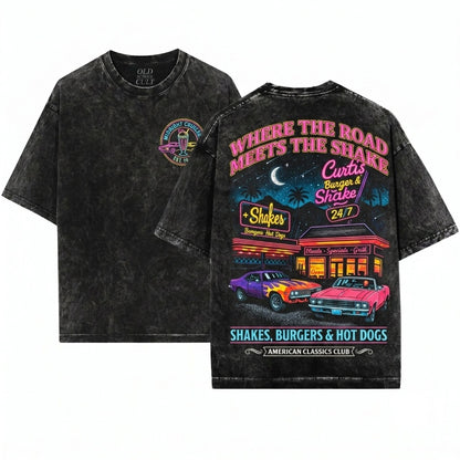 Vintage 90s Retro Muscle Lowrider Car Meet Graphic Unisex Wash T-Shirt