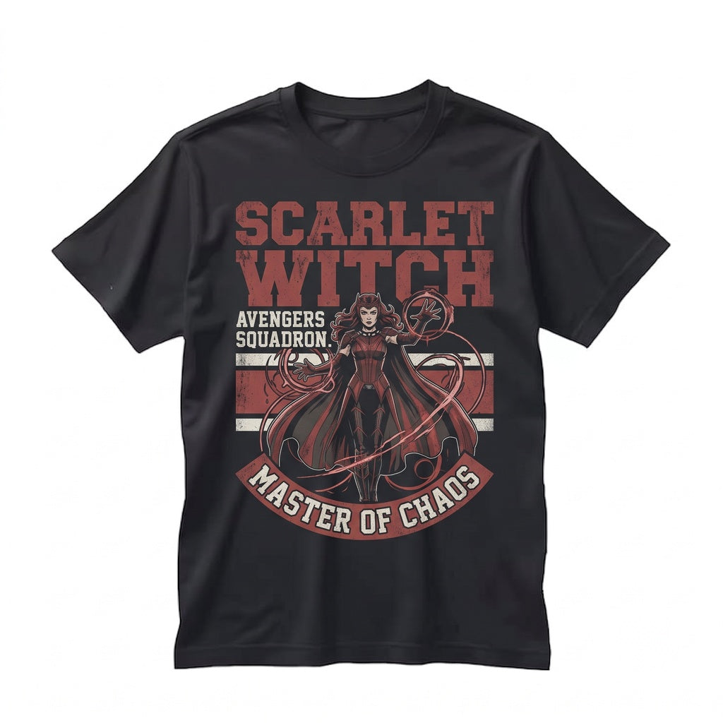 Vintage Scarlet Witch Wanda Maximoff Retro Chaos Magic Superhero Graphic Gift Unisex TShirt