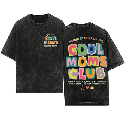 Cool Retro Trendy Cute Mama New Mom Gift Club Apparel Unisex Wash T-Shirt