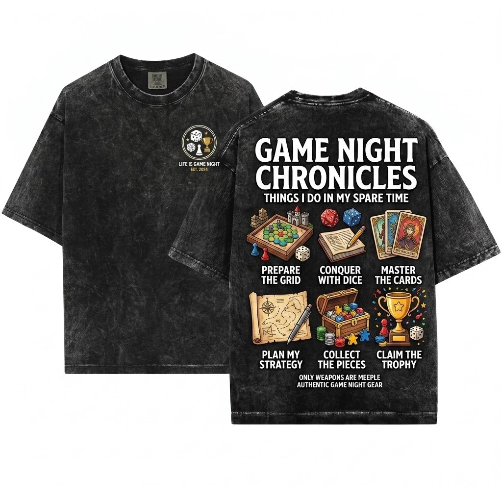 Board Game Gamer Things I Do In My Spare Time Unisex Wash T-Shirt
