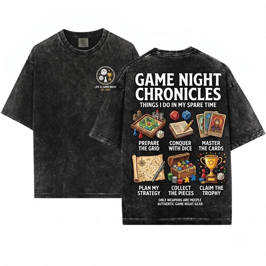 Board Game Gamer Things I Do In My Spare Time Unisex Wash T-Shirt