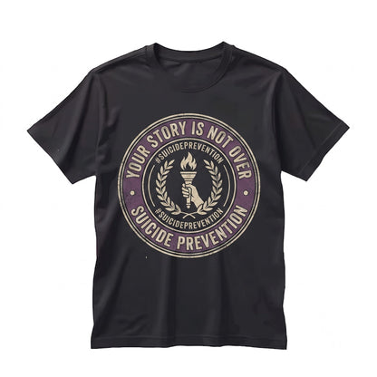Suicide Prevention Awareness Teal Purple Ribbon Mental Health Graphic Top Unisex TShirt