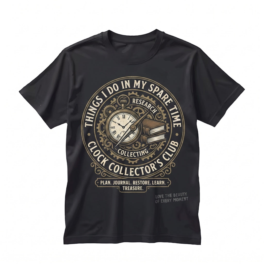 Vintage Horology Clock Collector Antique Timepiece Watchmaker Graphic Art Unisex TShirt