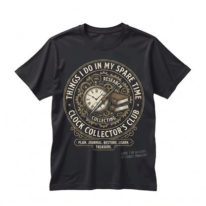 Vintage Horology Clock Collector Antique Timepiece Watchmaker Graphic Art Unisex TShirt